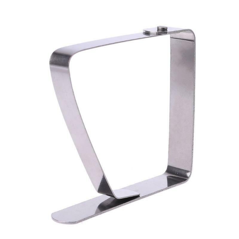 4pcs Stainless Steel Table Cloth Cover Clip Clamp Holder Supply For Picnic Party