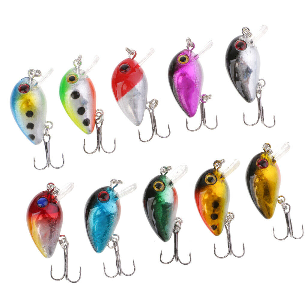 6pcs Metal Hard Fishing Spoon Lure And 10pcs Crankbait Lure with Treble Hook