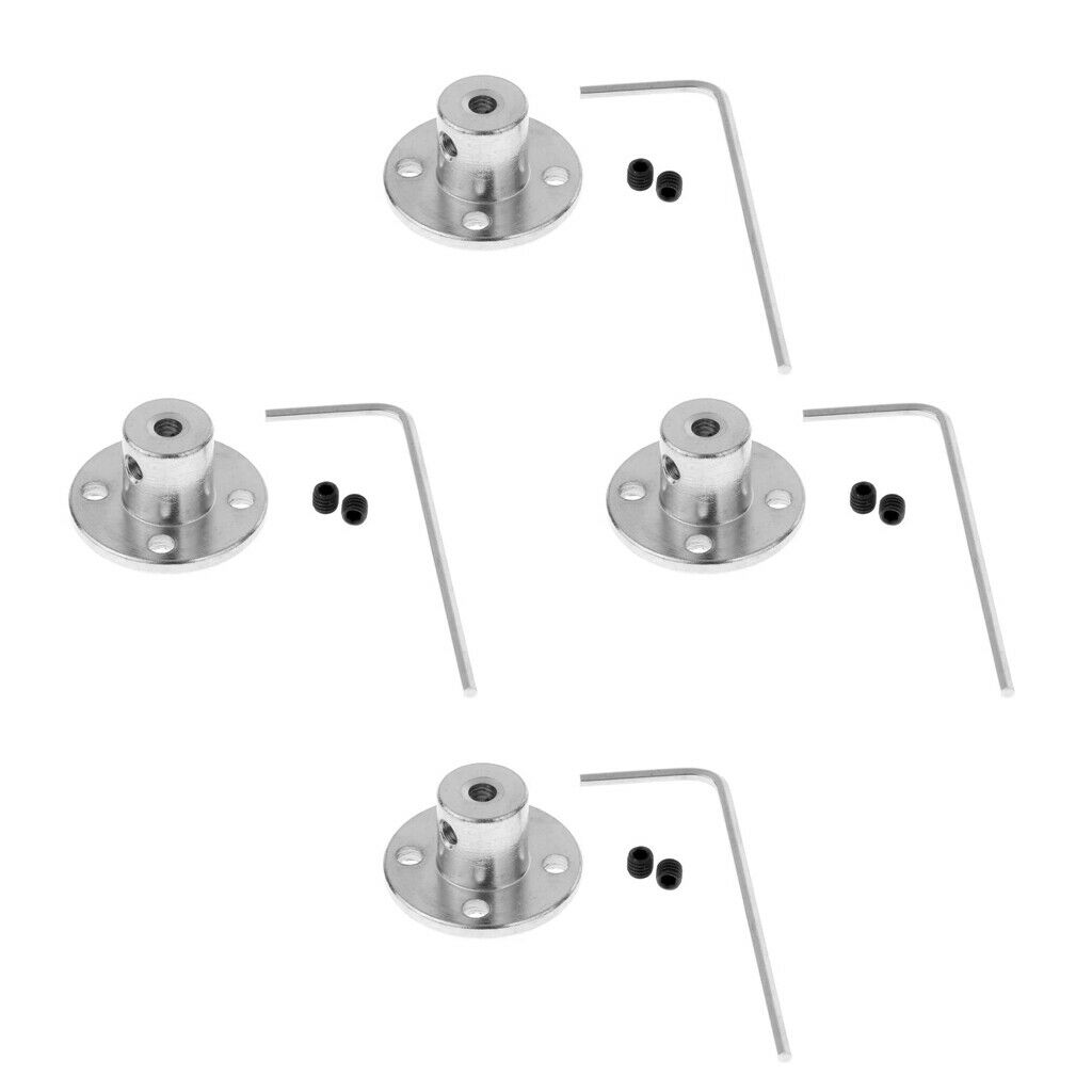 4 Set of Rigid Flange Coupling Motor Guide Shaft Coupler Motor Connector 6mm