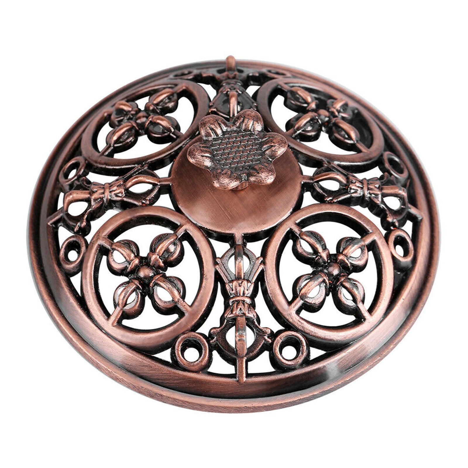 Chinese Lotus Cone Incense Burner Holder Flower Statue Censer Home Office Decor