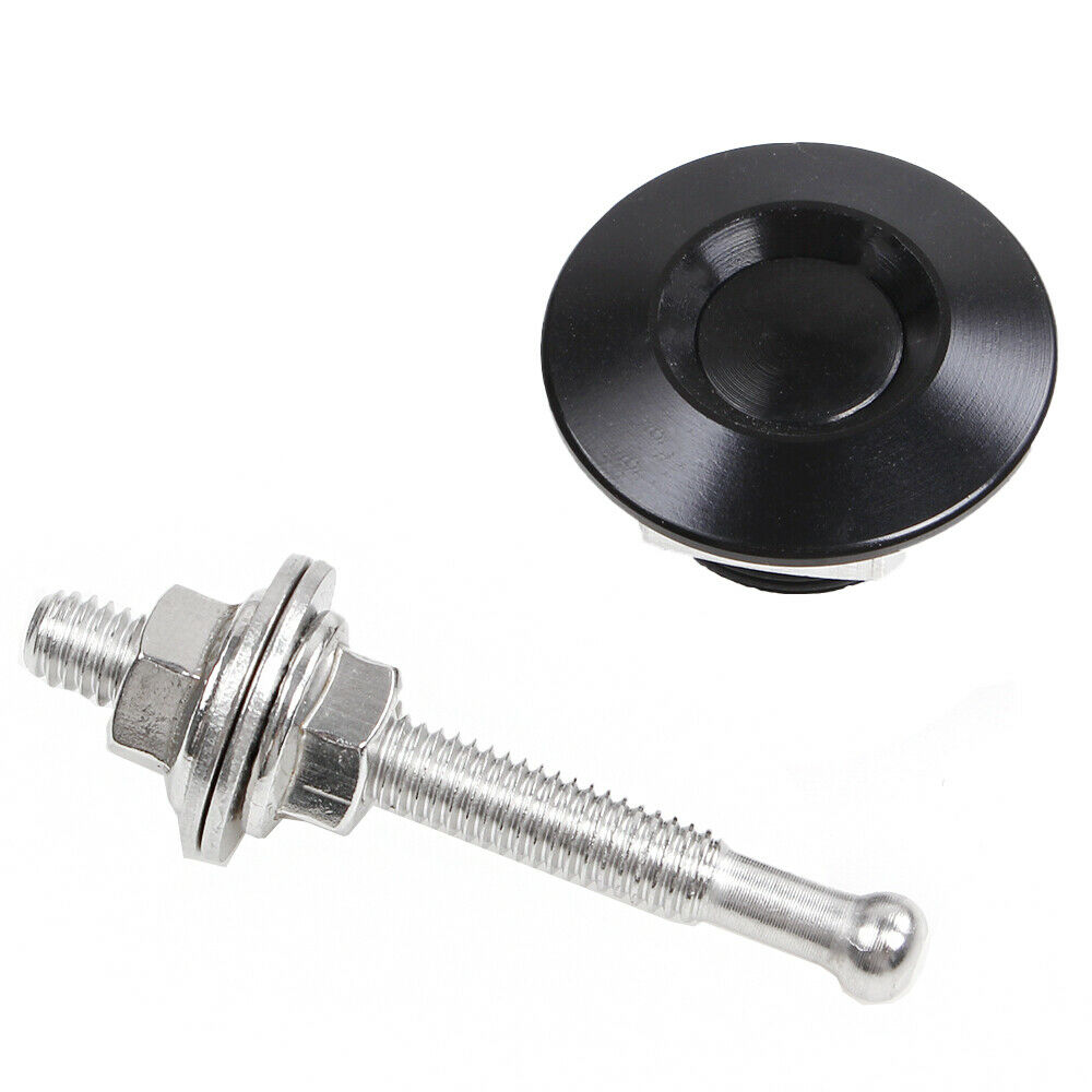 2PCS Bumper Latch Kit Push Button Quick Release Hood Bonnet Pins Lock Clip