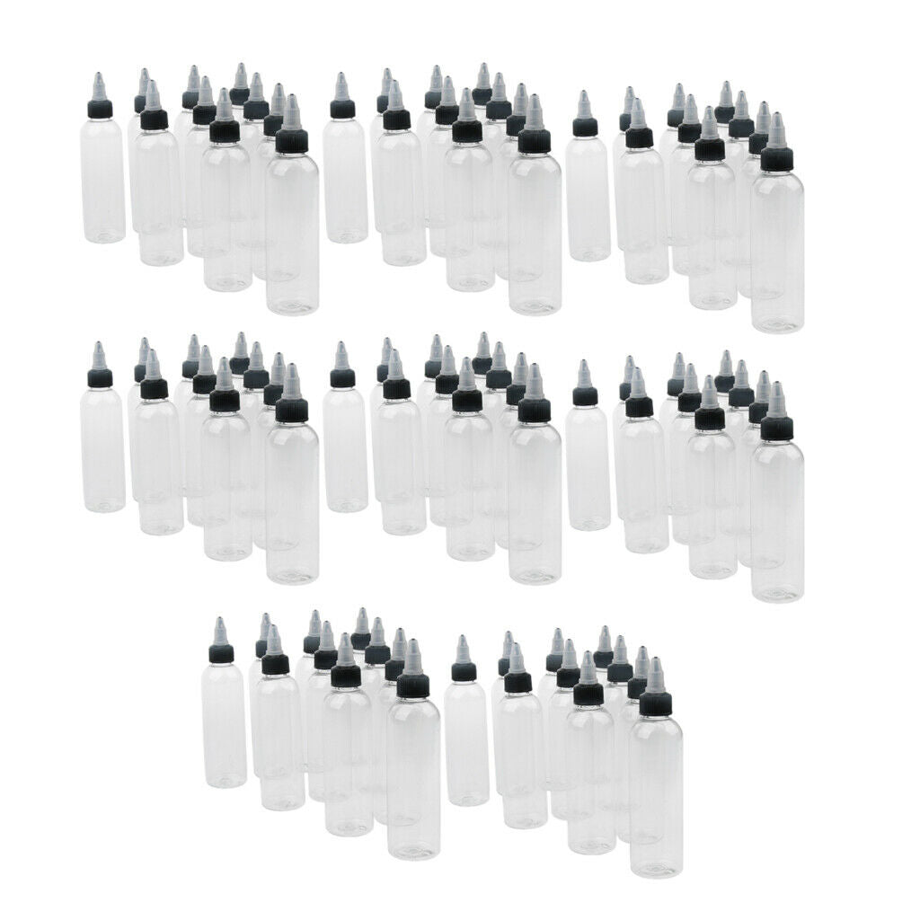Bulk 80Pcs/set 120ml Plastic Squeeze Bottles Twist Top for Glue Solvents