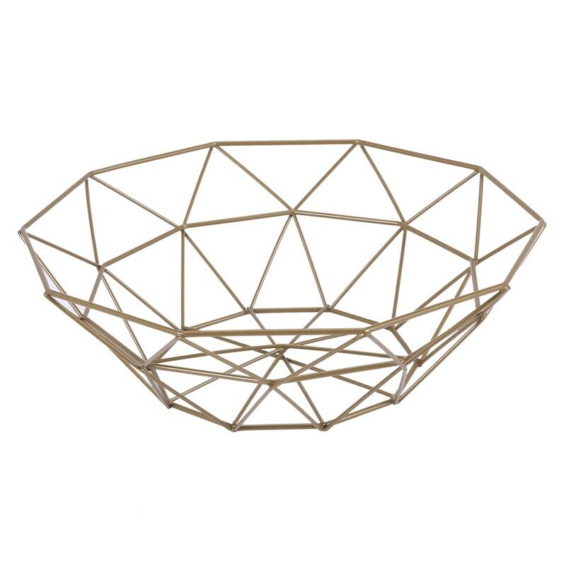 Chic Metal Table Storage Basket Modern Minimalist Scandinavian Nordic Hollow DE7