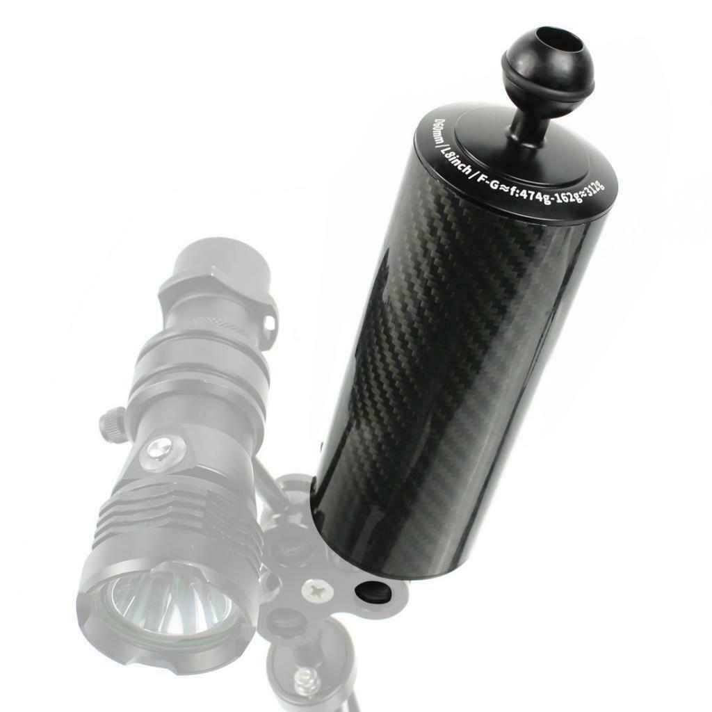D60mm Carbon Fiber Dual-Ball Floating Arm Underwater Camera Cam Holder 8"