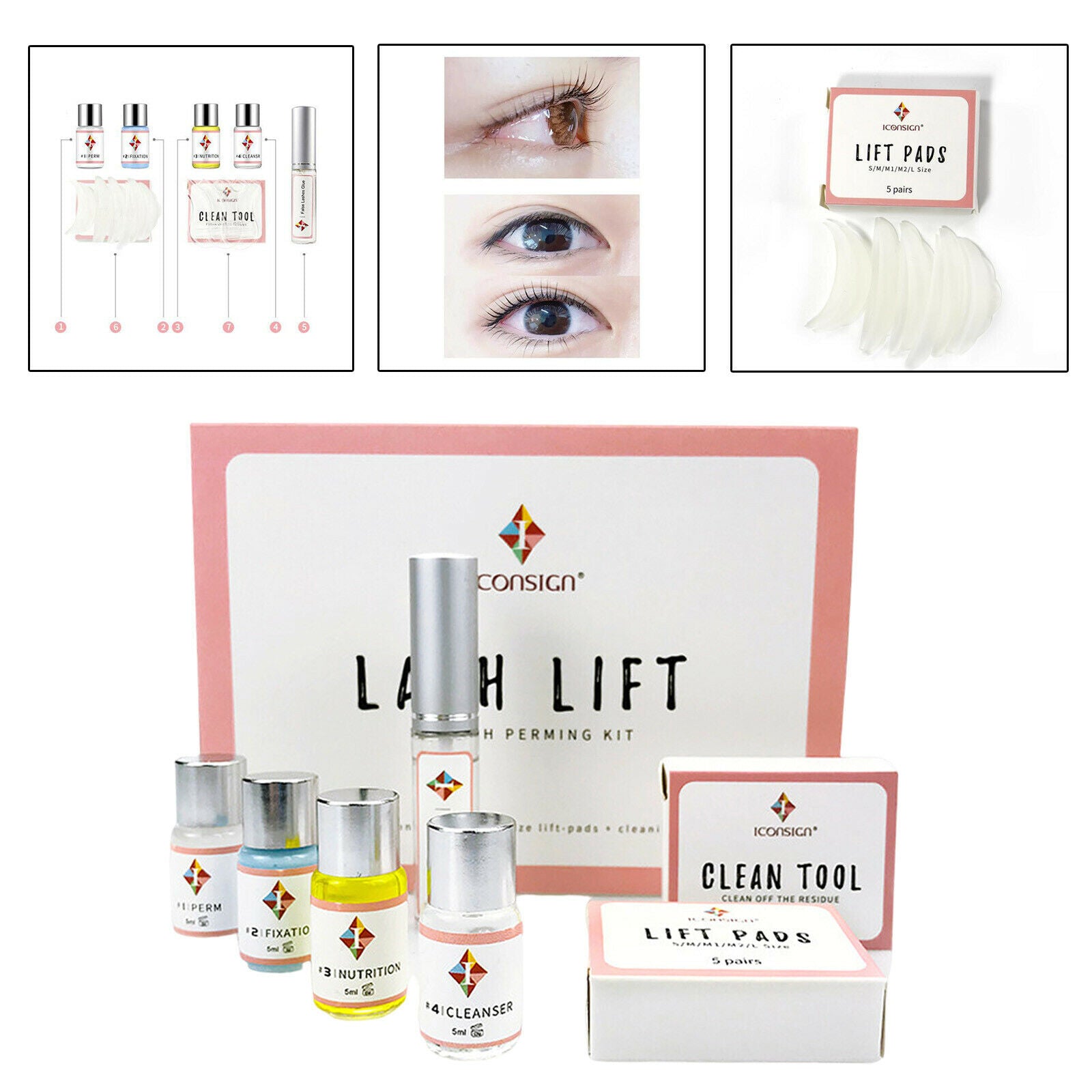 Professional Lash Lift Kit Semi-Permanent Curling Perming Wave Home}} Lifting