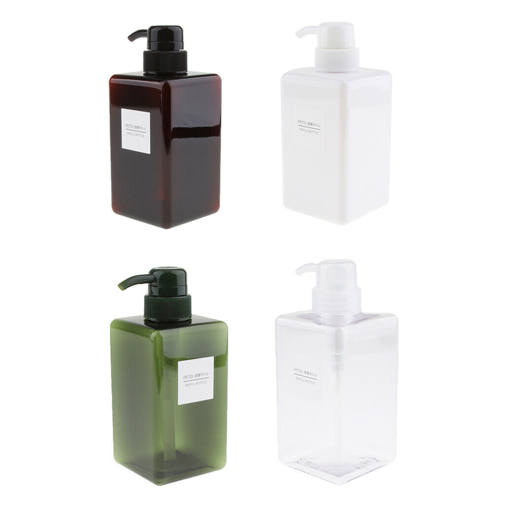 4pcs 450ml Foaming Soap Dispenser Cosmetic Containers Pump Bottles