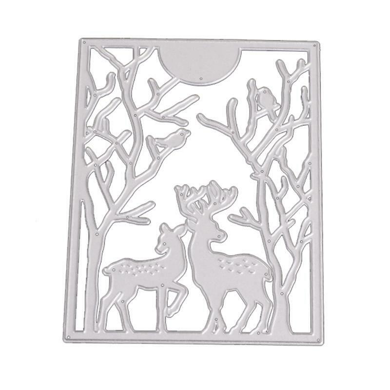 Christmas Deer Metal Cutting Dies Stencil Scrapbook Album Paper Card Template