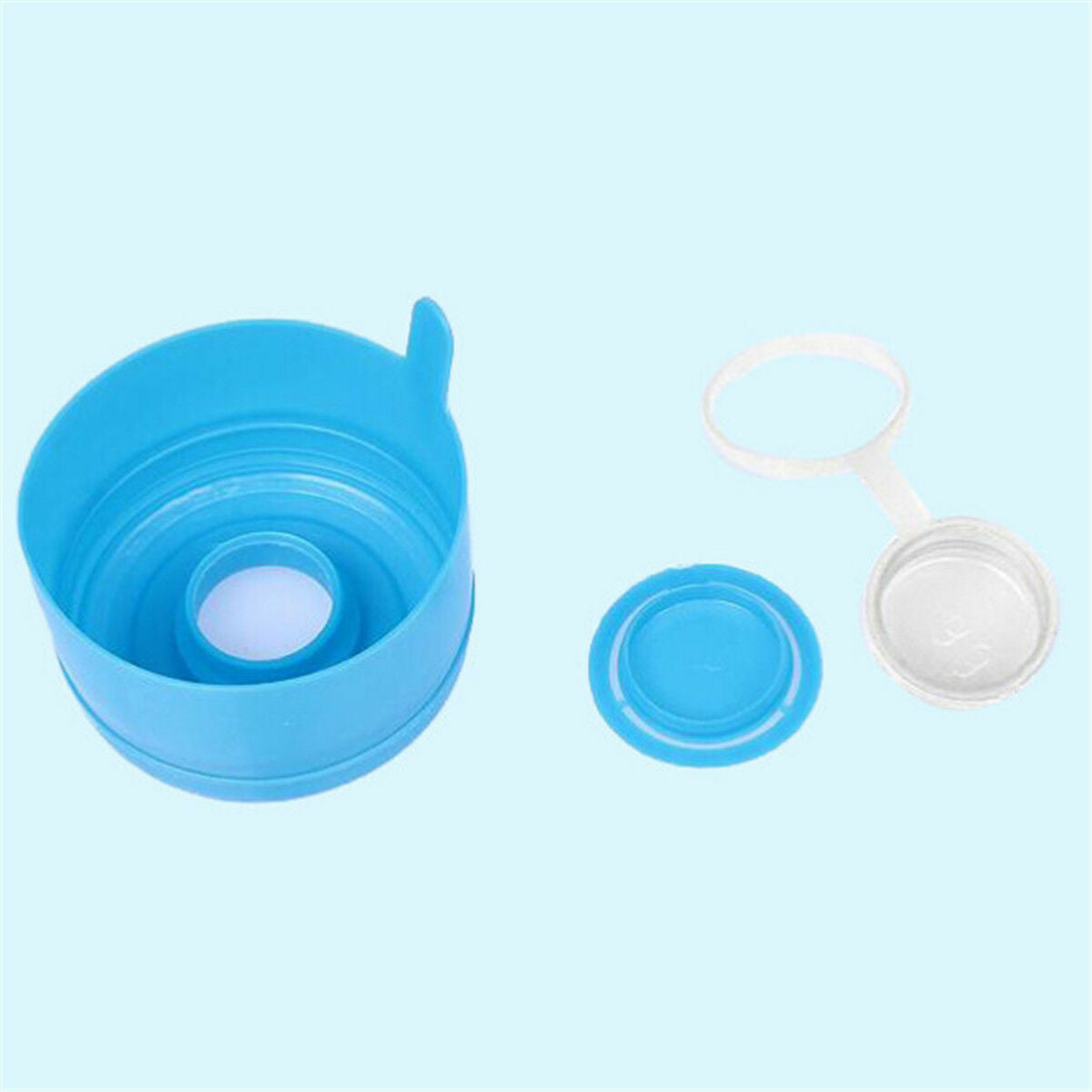 5Pcs Gallon Replacement  Water Bottle Snap On Cap Anti Splash Peel Off Tops 55mm