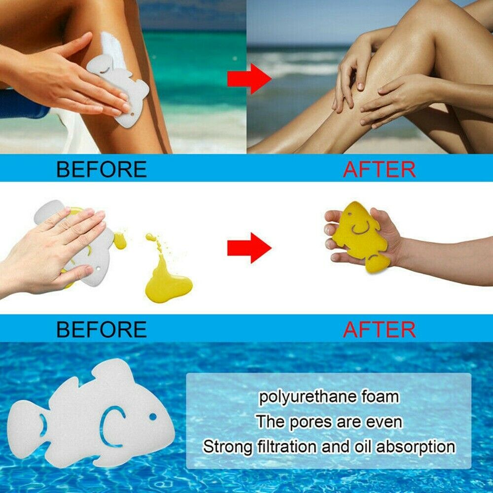 6Pcs Oil Absorbing Sponge Swimming Pool Hot Tub Spa Dirt Scum Cleaner Absorber