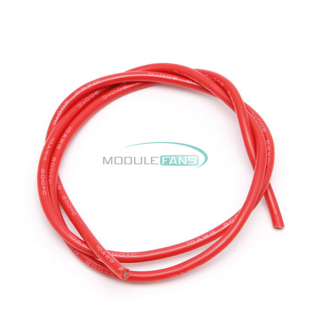 85CM Black + 85CM Red AWG Gauge Wire Flexible Copper Stranded Cables For RC