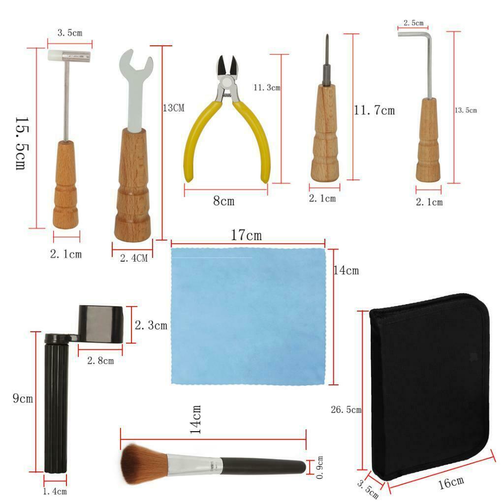 Guitar Tool Set With Pocket Wiping Cloth Dust Brush Repair Kit, Guitar