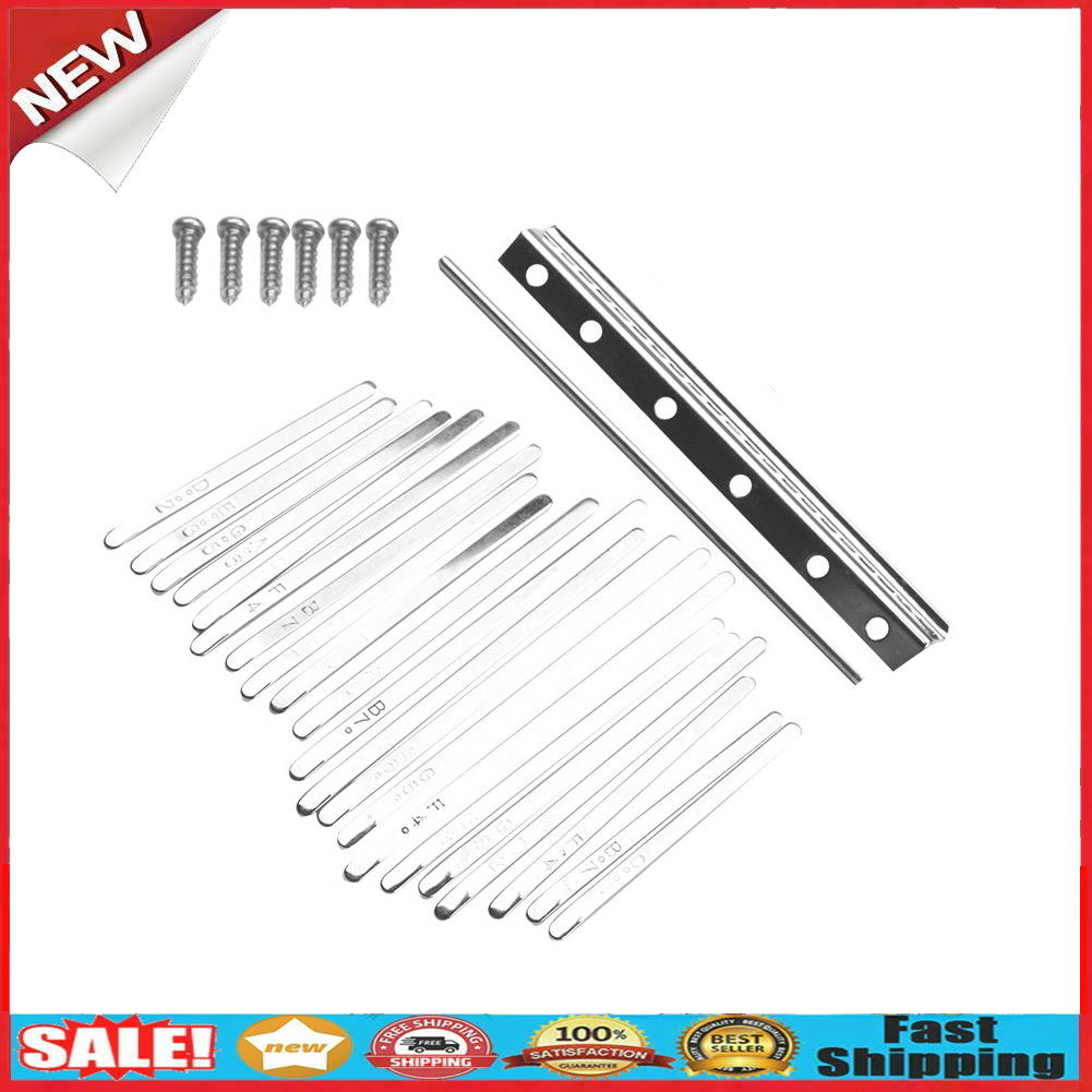 20-Key Kalimba DIY Keys Bridge Set Thumb Piano Steel Lettering Shrapnel @