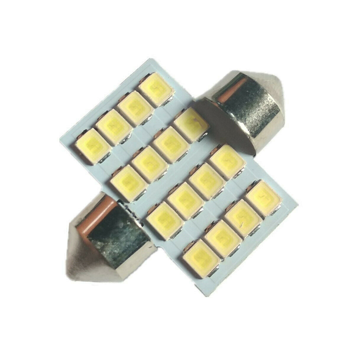 2pcs White 31mm 16 LED SMD Festoon Dome Car Bulb 3021 3022 DE3175 Light Lamp