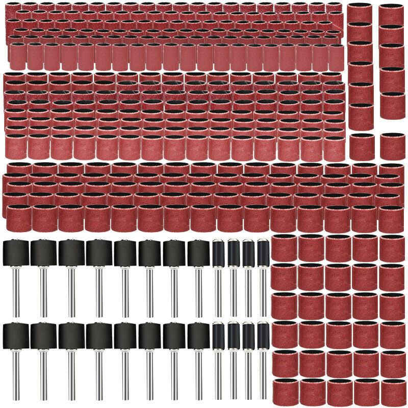 384PCS Grinding and Polishing Air Grinder Sandpaper Metal Grinding Head Set