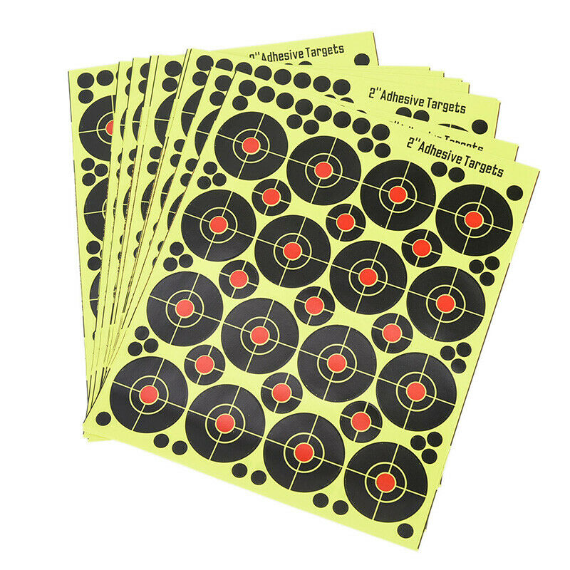 160pcs/10 sheets Shooting Targets Glow Florescent Paper Target for Hunting-ArrDD