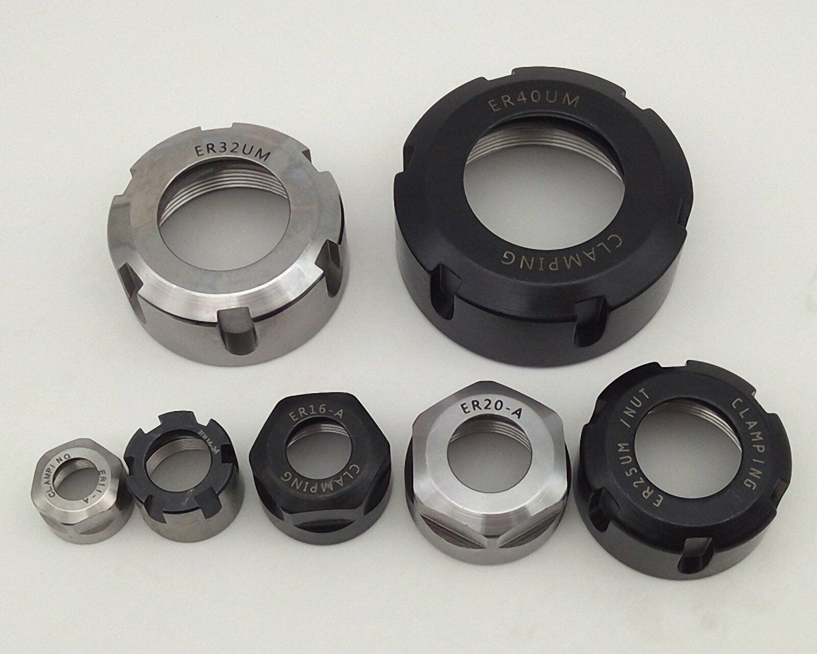 2pcs COLLET CLAMPING NUT CNC MILLING LATHE ER40 [M1]