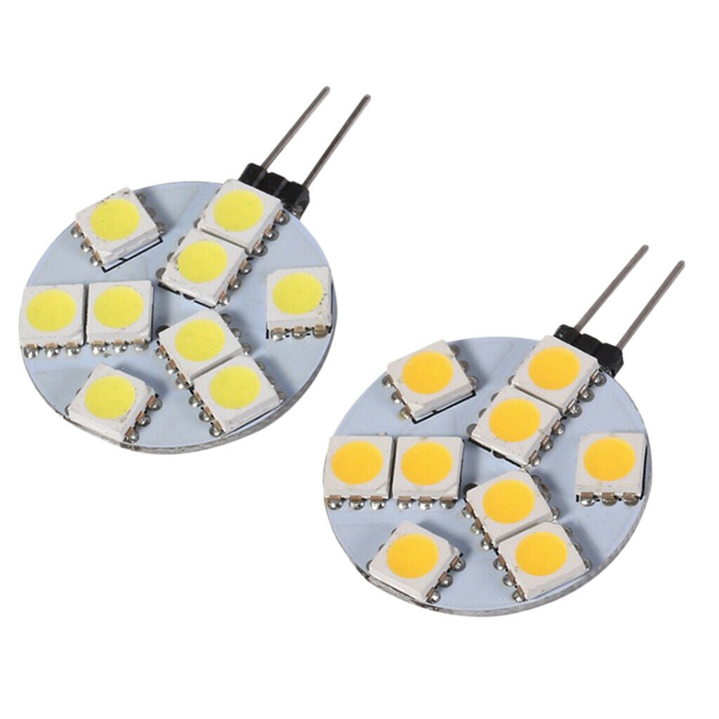 10pcs G4-5050-9SMD 0.36W Halogen Vehicle Bulbs Auto Xenon 12V Headlights Car