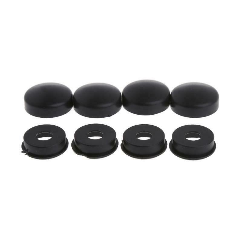 8 Pcs ABS Chrome License Plate Frame Screw Nut Caps+Bolt Cover Set For Car Truck