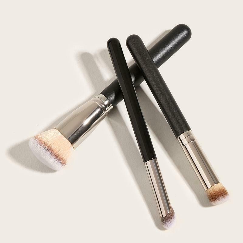 3Pcs Professional Makeup Brush Set for Powder Foundation Concealer Bronzer