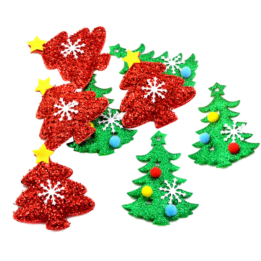 8Pcs Rainbow Christmas Tree Embellishments for Christmas Clothes Jewelry Sewing