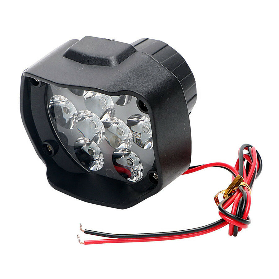 2Pcs 20W 12LED 2000LM Motorcycle Headlight Driving Fog Spotlight Lamp w/ Switch