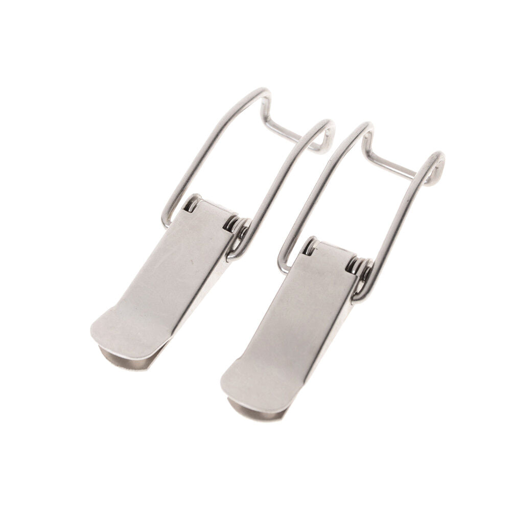 2x Mild Steel Cabinet Boxes Hasp Lock Spring Loaded Latch Catch Toggle Loc.l8