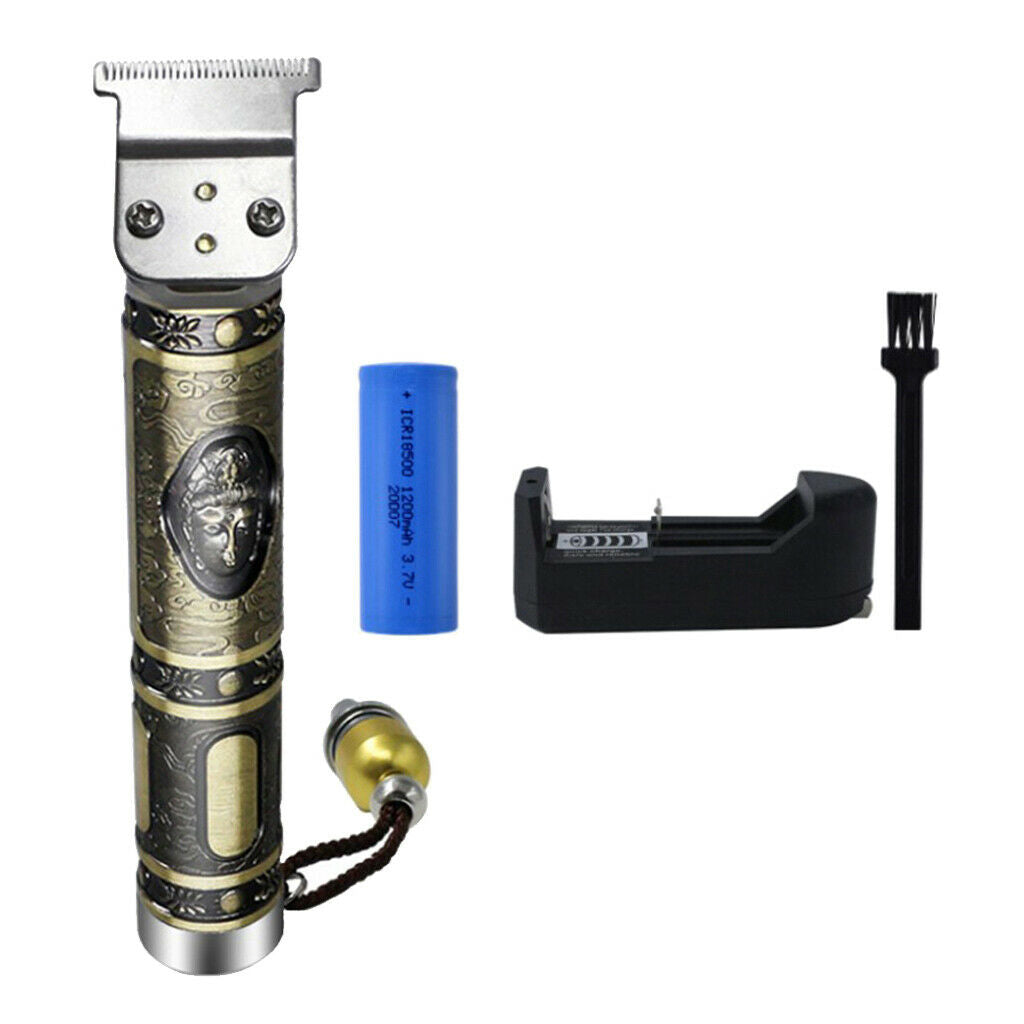 Electric Trimmer Boys Men's Clipper & Sponge Brush T Outliner Rechargeable