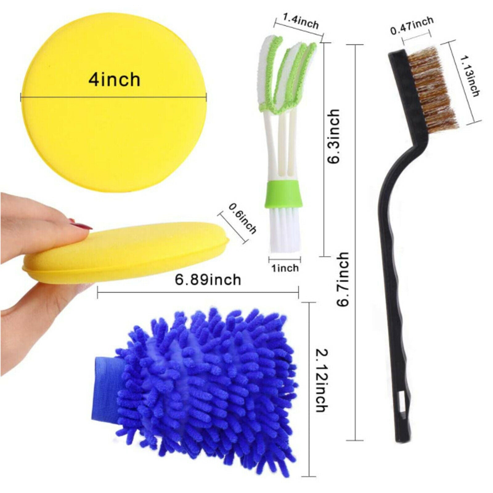 13x Car Cleaning Brush for Cleaning Wheels Tire Interior Exterior Cleaning
