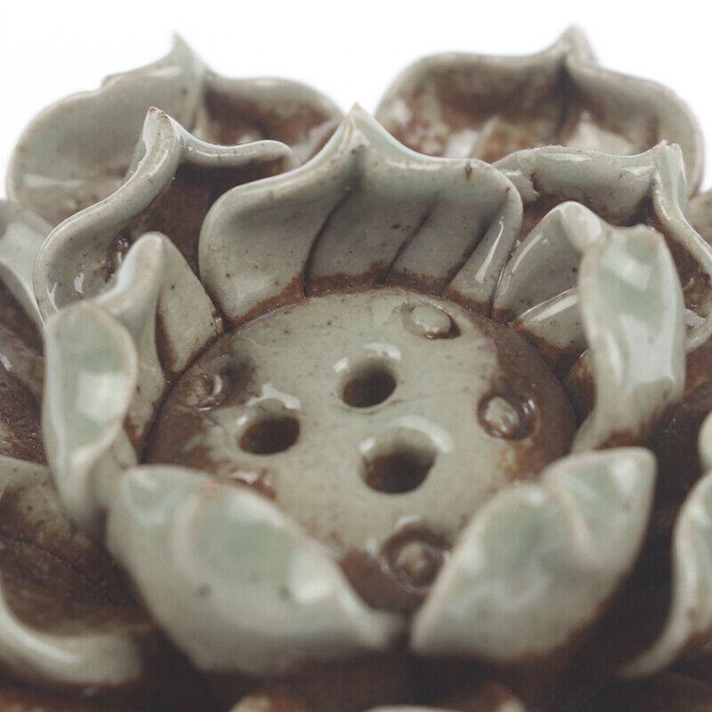 Lotus Incense Burner Holder Ceramic Handicraft Home Incense Burner Hol VPDFAU