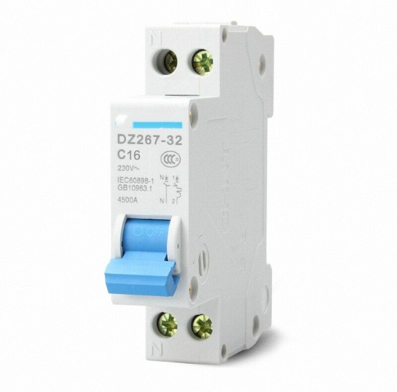 New Circuit Breaker 1P+N C 32Amp Dpn Dz267-32 Ac230V 4.5Ka