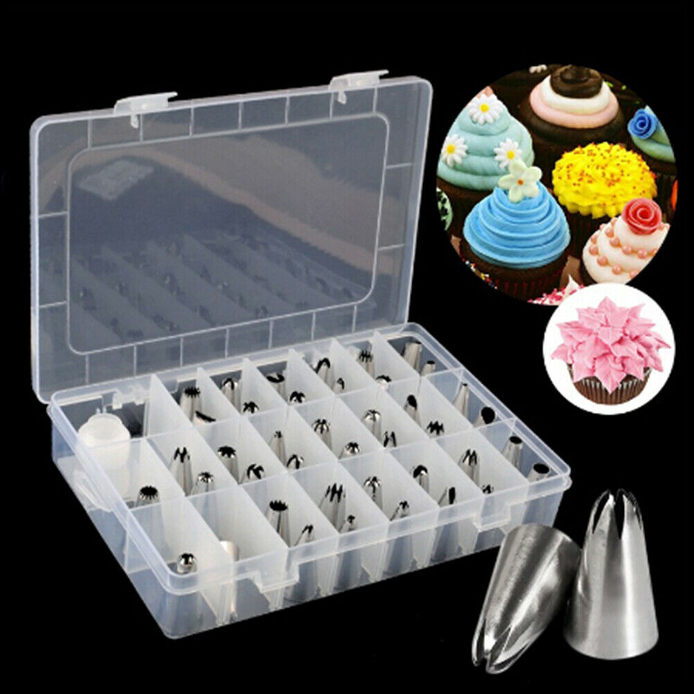 42Pcs Durable Large Icing Piping Nozzles Pastry Stainless Steel Tips.fJCAUDFAU