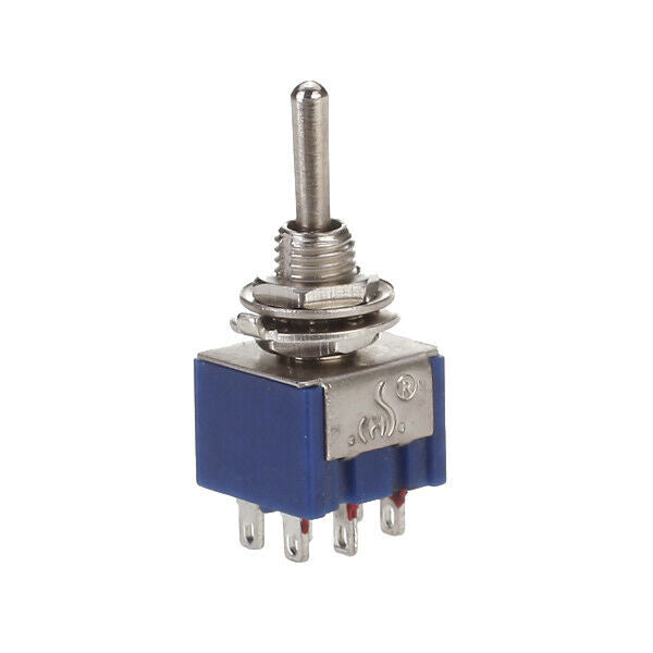 2x Blue Toggle Switch Double Pole Double Throw  -ON Guitar Amp 3 Way