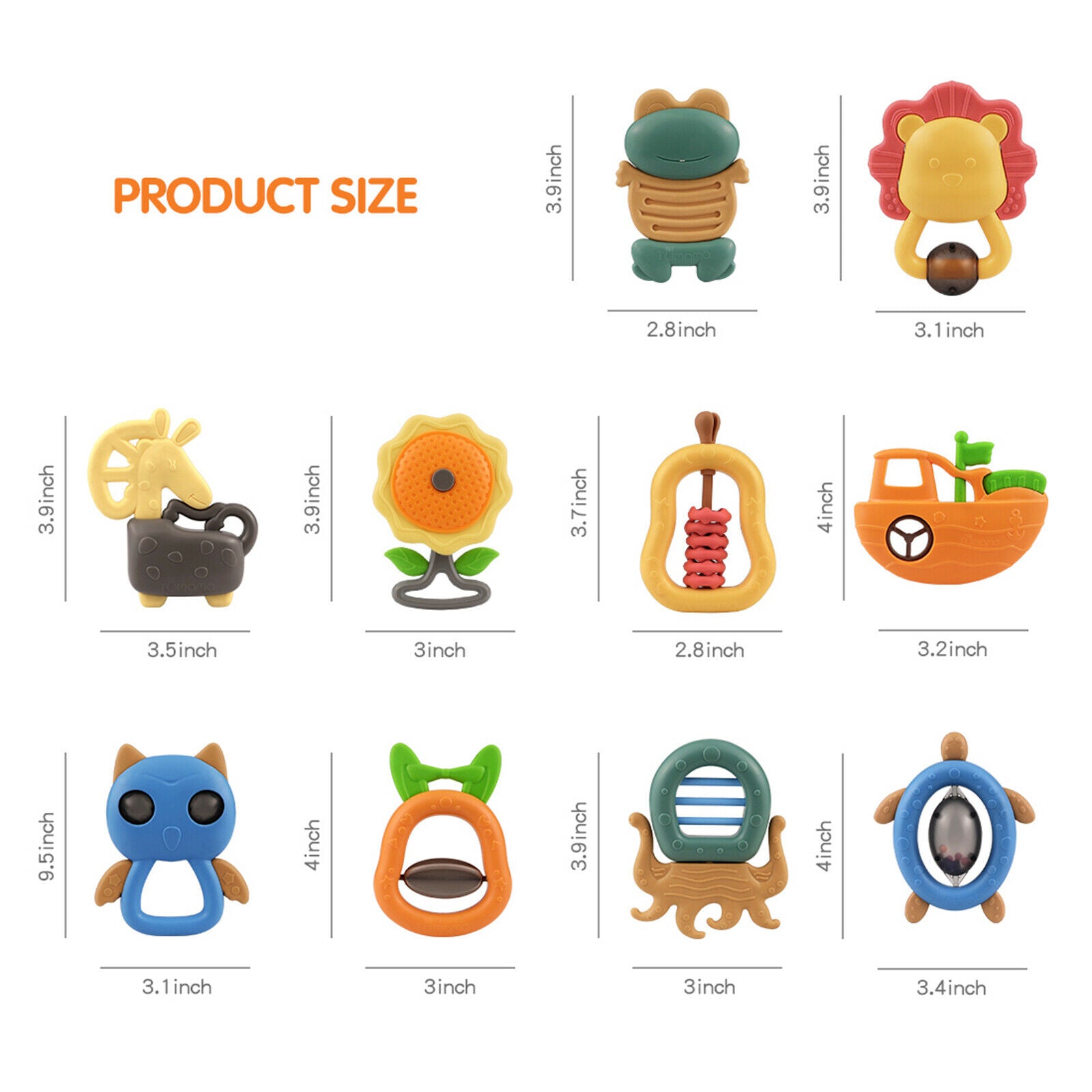 Baby Rattle Teether Rattles Infant Shaking Bell Toys Gifts for Toddler