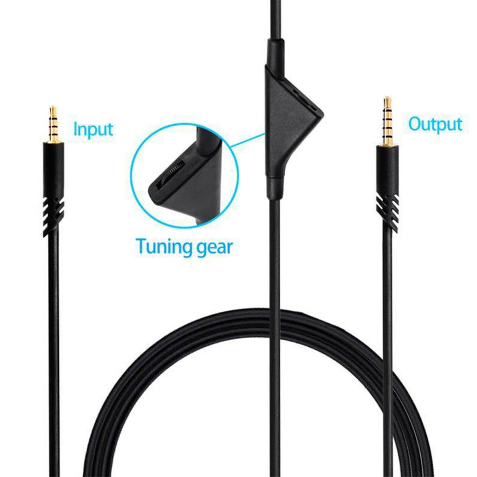 2 m Audio Cord Cable Gaming Wire Volume Control for Astro A10 A40 Headset