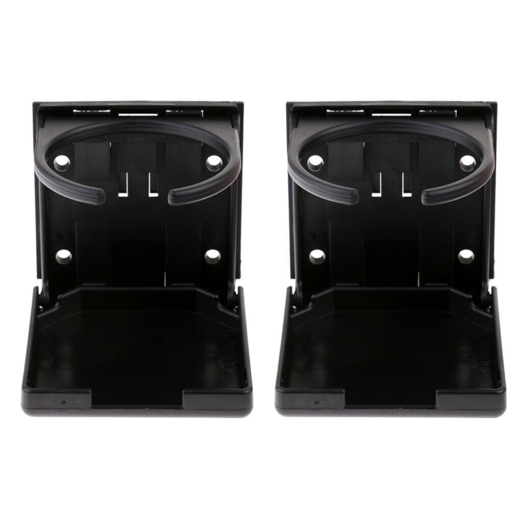 Lot 2 Folding Black Cup Drink Holder for Foosball Table Marine Boat Truck RV