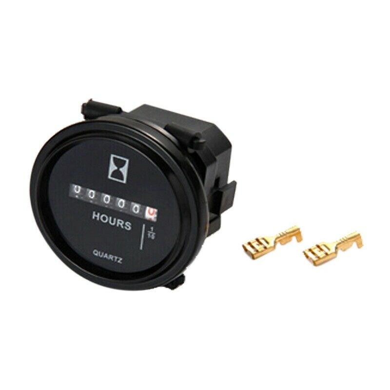 Snap in Hour Meter Round LCD Hour Meter Quartz Hour Meter DC 6-80V for Fork CaA1