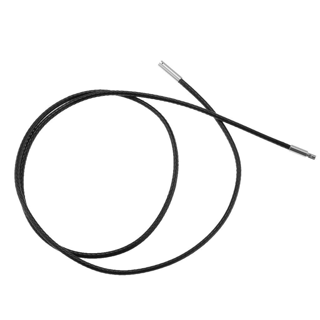 2x500mm Handmade Black Necklace Cords Wax Rope Strings for Jewelry Making