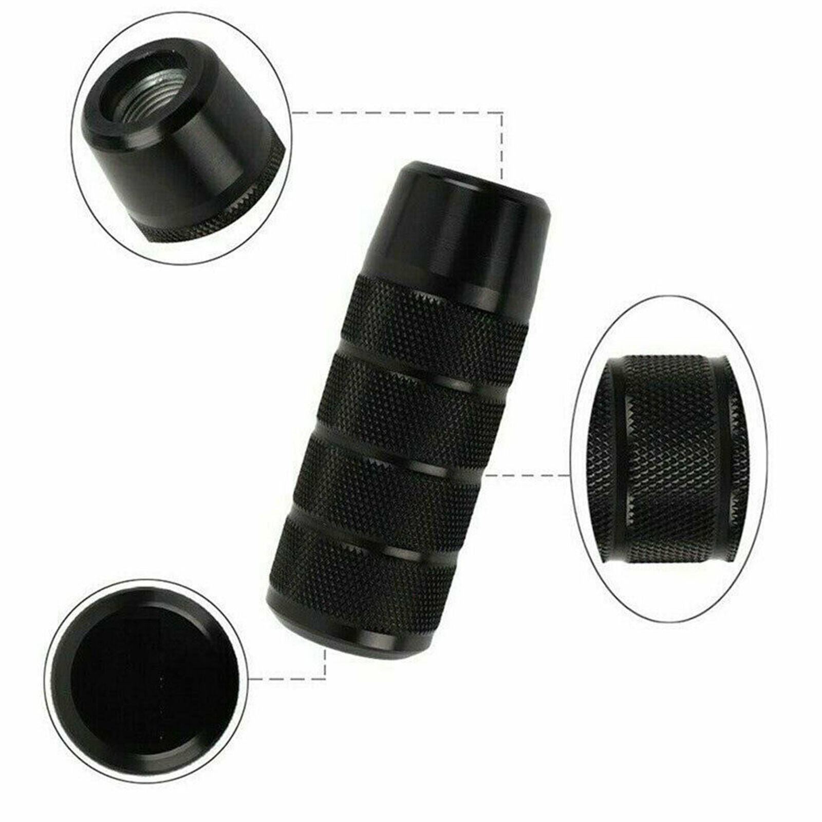 Universal JDM Black Aluminum Manual Gear Stick Shift Knob Shifter Lever Heads