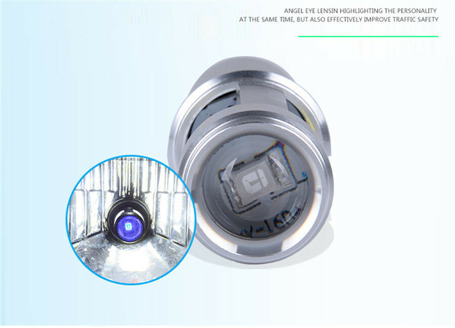 Motorcycle Headlight Bulbs BA20D Dual Colors LED COB Hi/Lo Lamp 6000 K Fog Light