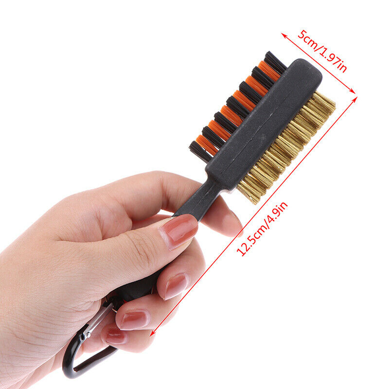 Golf Club Cleaning Brush Tool Retractable Zip Wires 2 Sided Nylon Accesso.l8