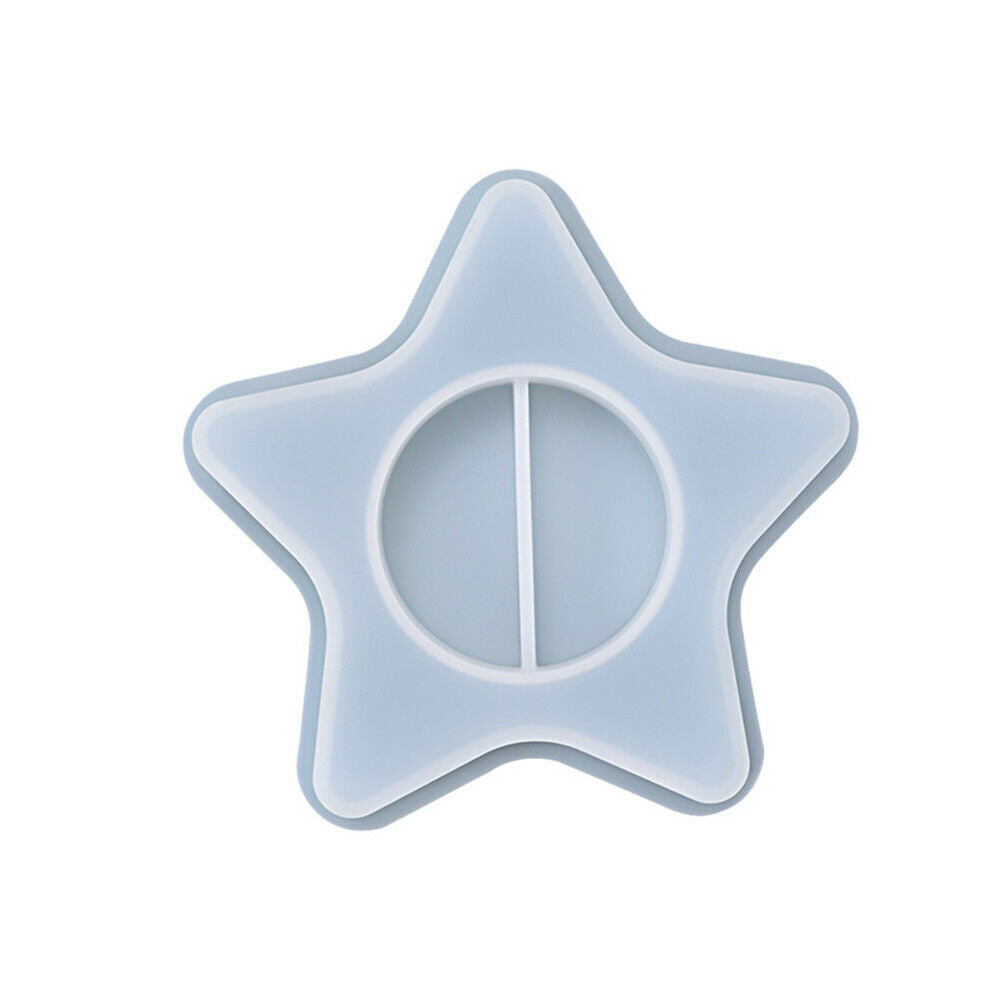 DIY Epoxy Silicone Mold Five-pointed Star Candle Holder Base Home Decor Craft
