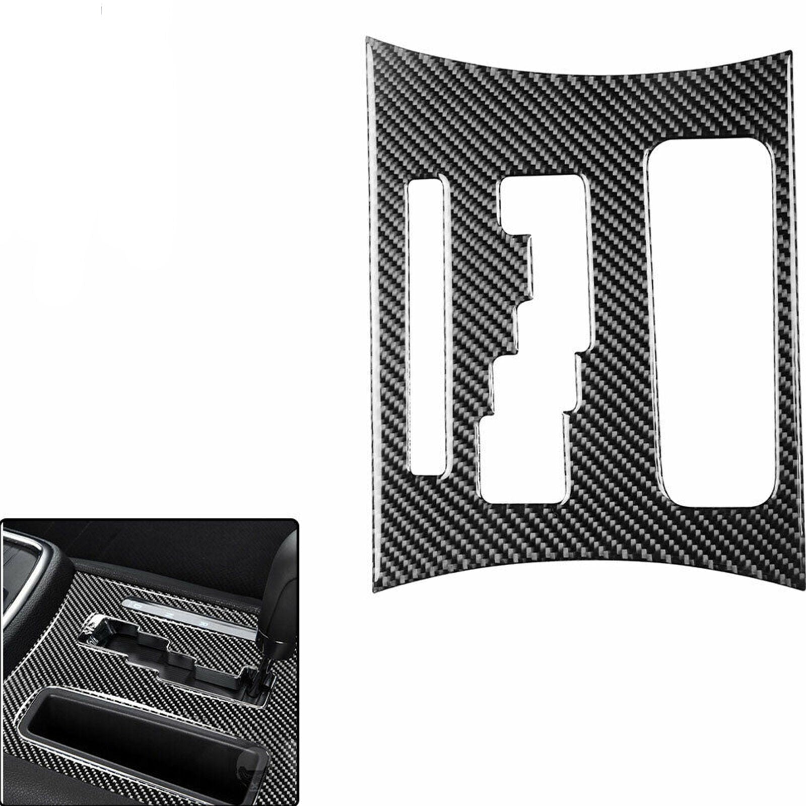 Carbon Fiber Automatic Gear Shift Panel Cover Trim For Dodge Charger 2011-2014