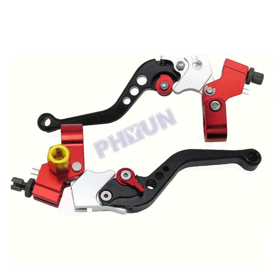 2Pcs 22mm Motorcycle Brake Clutch Levers Left & Right Double Clutch Drum Brake