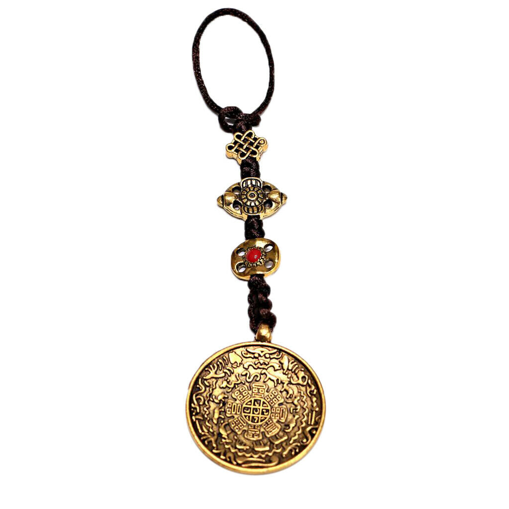 Tibetan Necklace In Copper Hanging Smooth Back Amulet Car Hanging