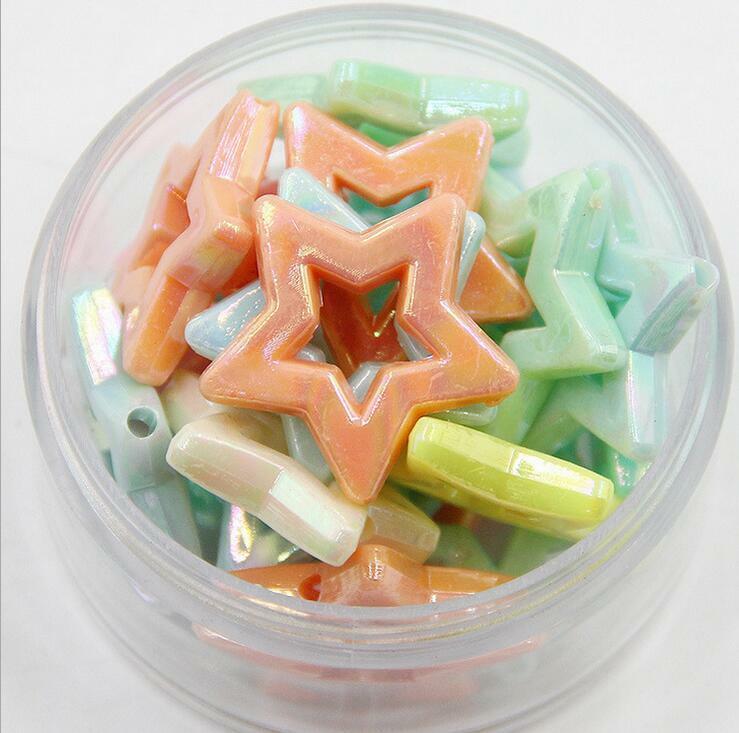 20X AB color Acrylic Star Beads DIY Beading material Jewelry makeing Accessories