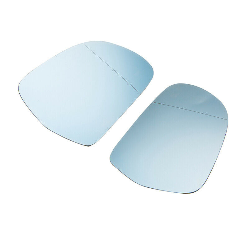 2X Rearview Mirror Glass Heated Blue Replacement For Audi A3 A4 A5 A6 2008-2011