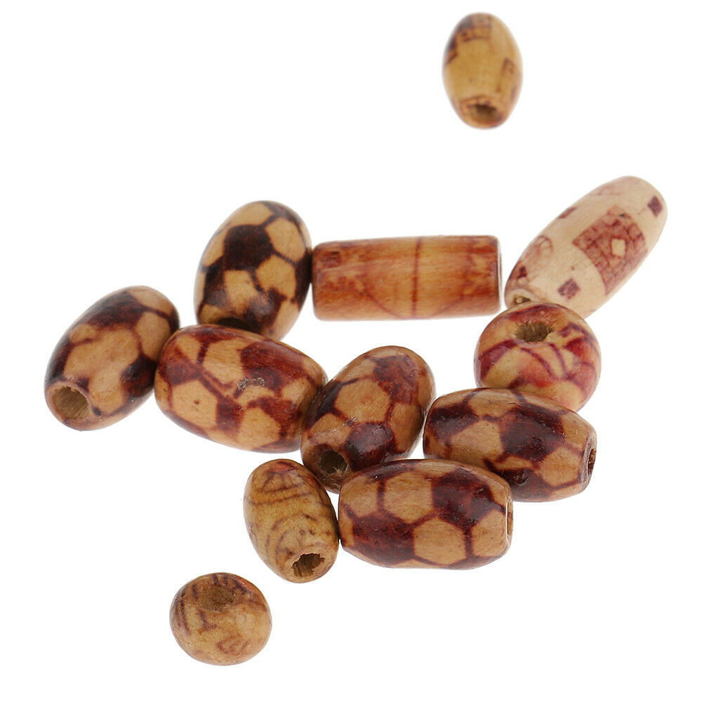Pack of 1000 Mixed Wood Beads Macroporous Loose Beads Jewelry Accessories