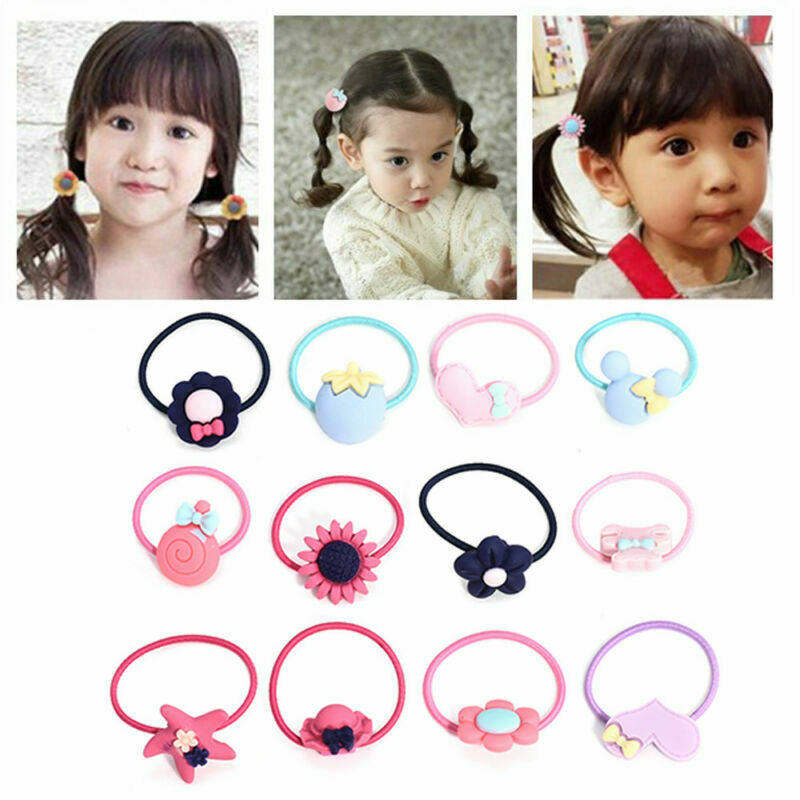 10x Baby Kids Girls Hair Accessories Elastic Hair Band Ties Rope Ponytail Holder