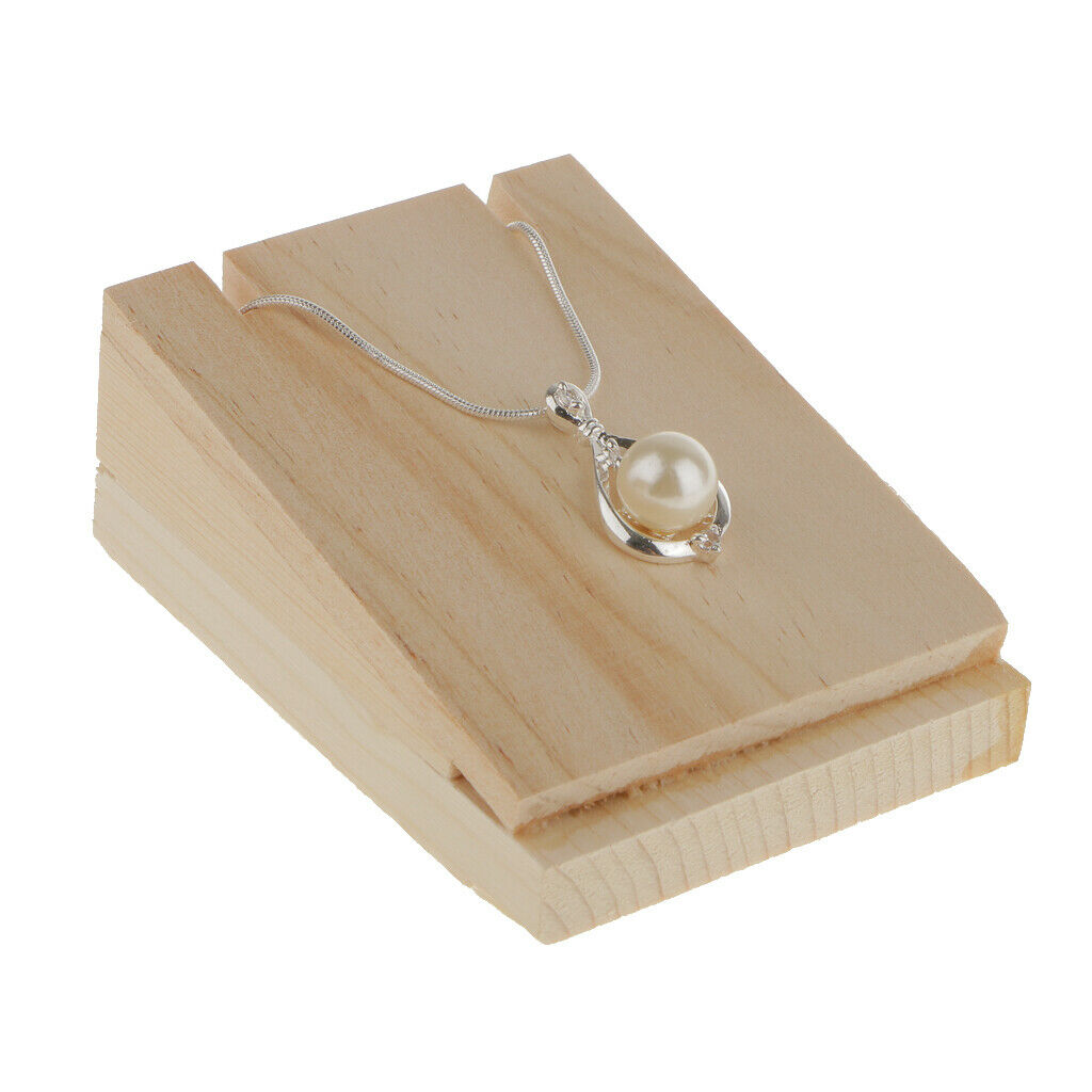 Wood Log Earrings Pendant Necklace Jewelry Organizer Display Stand Holder