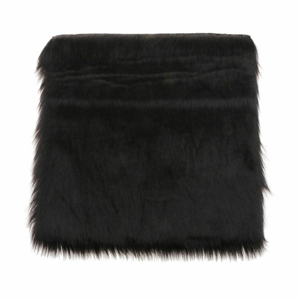 Fluffy Square Sofa Cushion Area Rug Carpet Float Window Mat 40x40cm Black